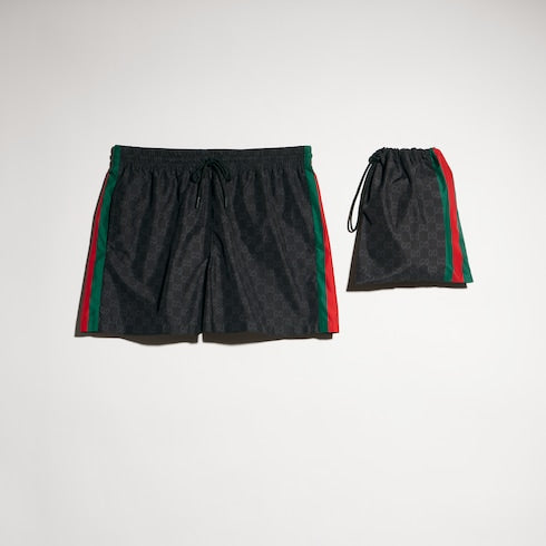 GG print nylon swim shorts