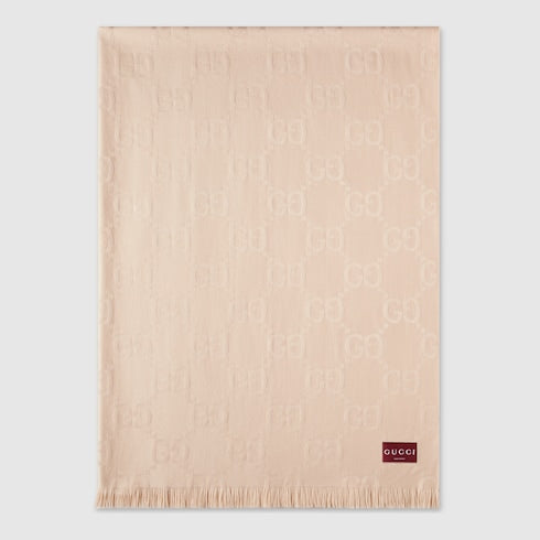 GG wool silk jacquard blanket