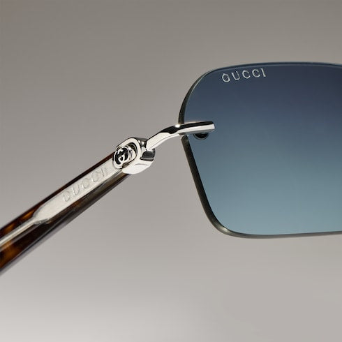 Rectangular-frame sunglasses