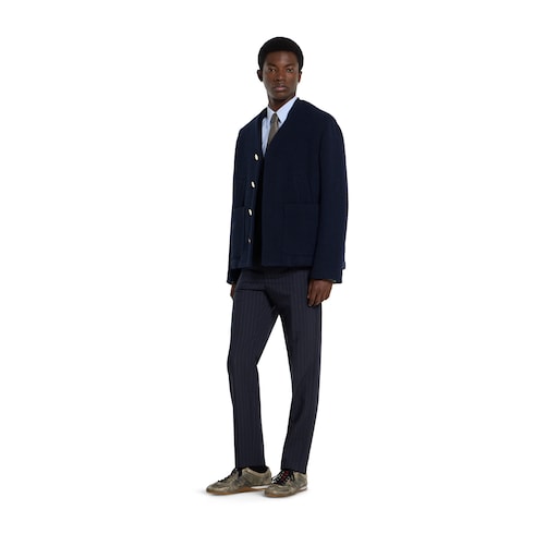 Pinstripe wool pant