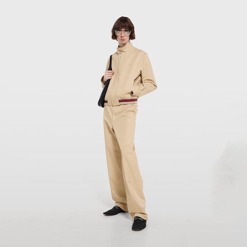Cotton twill zip jacket with Web