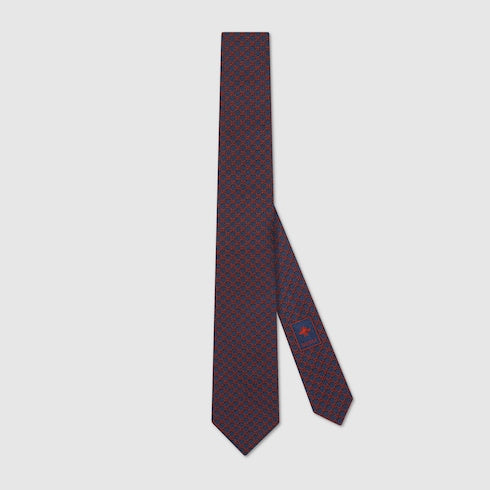 GG silk jacquard tie