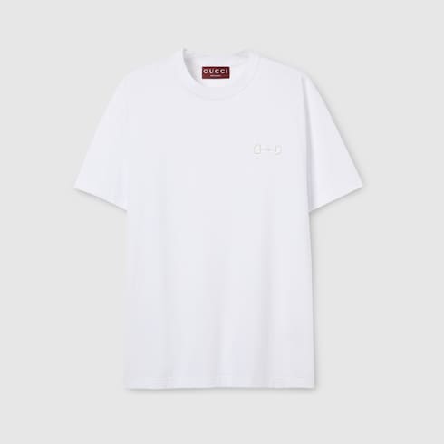 Cotton jersey T-shirt with embroidery