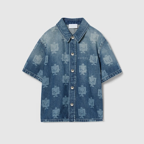 Children's printed denim shirt
