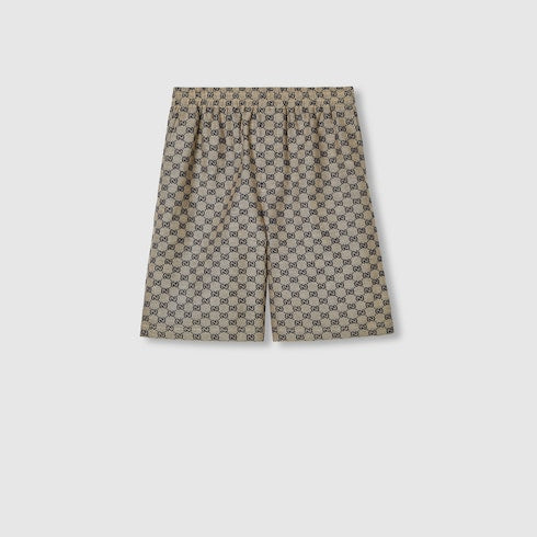 GG linen blend canvas shorts