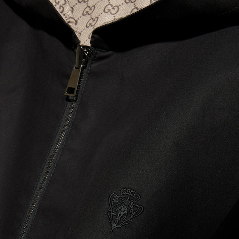 Reversible cotton canvas zip jacket