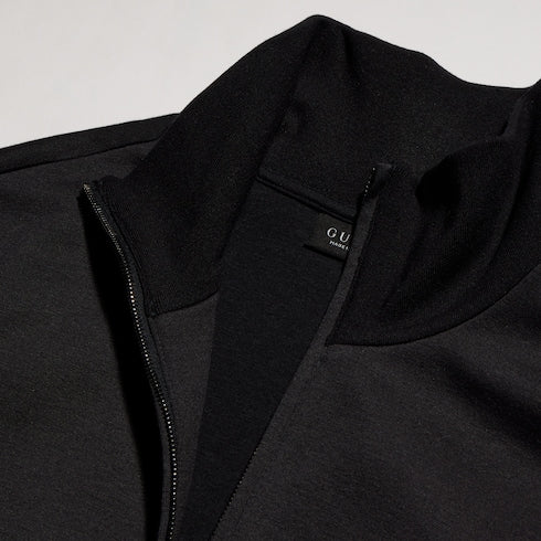 Silk cotton jersey zip jacket