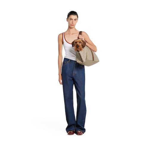 GG Monogram medium pet tote bag