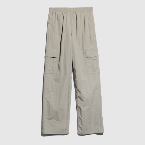 Froissé nylon faille cargo pants