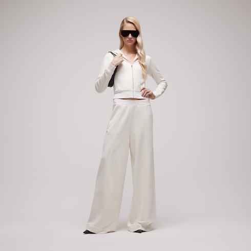 Cotton silk jersey leisure pants