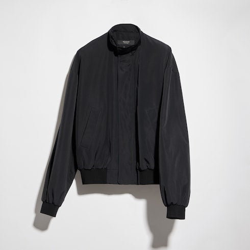 Light cotton acetate faille zip jacket