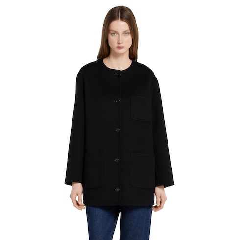 Reversible wool silk jacket