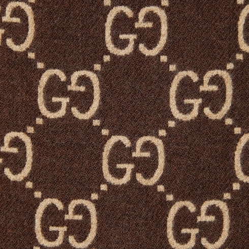 GG wool jacquard cape