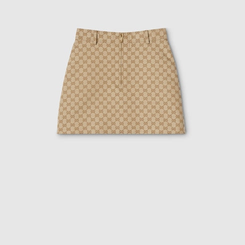 GG cotton canvas jacquard fabric skirt