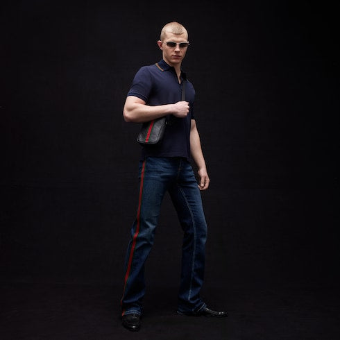 Cotton jersey piquet polo shirt