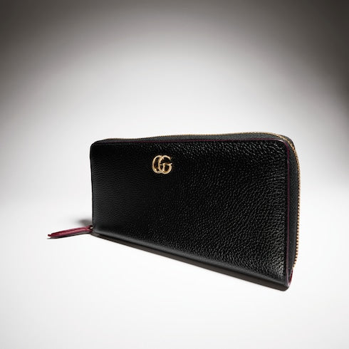 Bi-color GG Marmont zip around wallet
