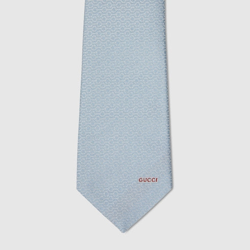 Gucci Horsebit silk jacquard tie