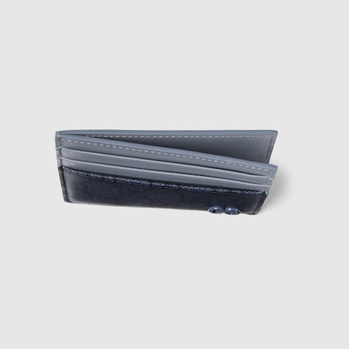 Dusty blue trim GG card case