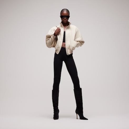 Silk poplin zip jacket