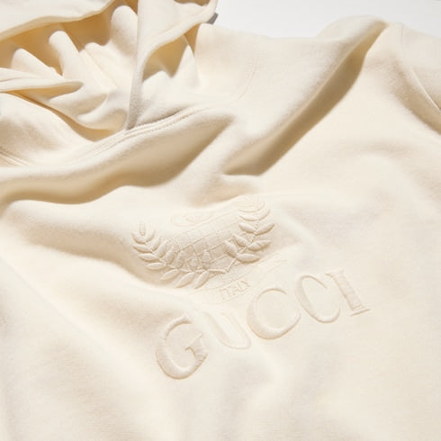 Cashmere jersey sweatshirt with embroidery
