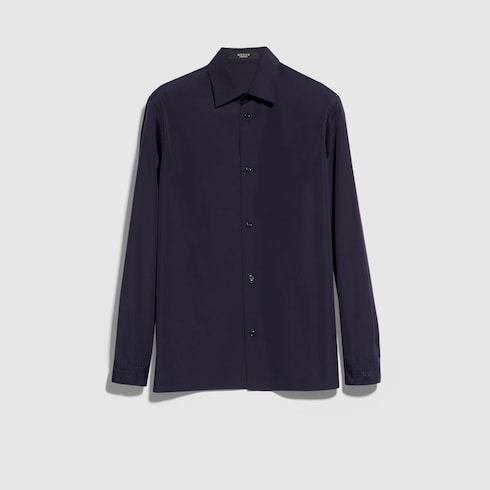 Piece dyed cotton poplin shirt