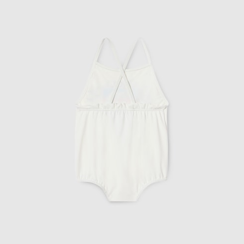 Baby jersey swimsuit with print