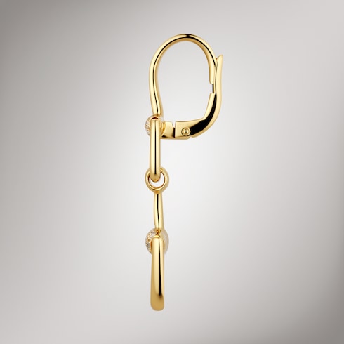 Gucci Horsebit diamond 18k earrings