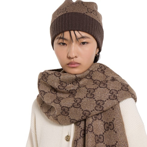 GG cashmere lamé scarf