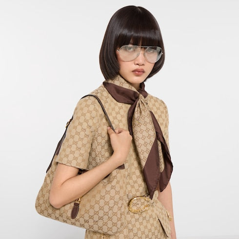 GG silk twill jacquard carré