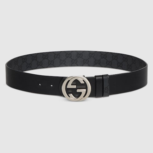 Reversible belt with Interlocking G buckle