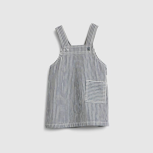Baby striped denim dress