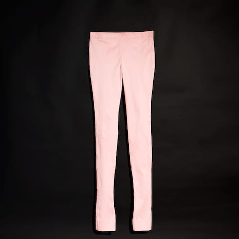 Stretch silk faille leggings