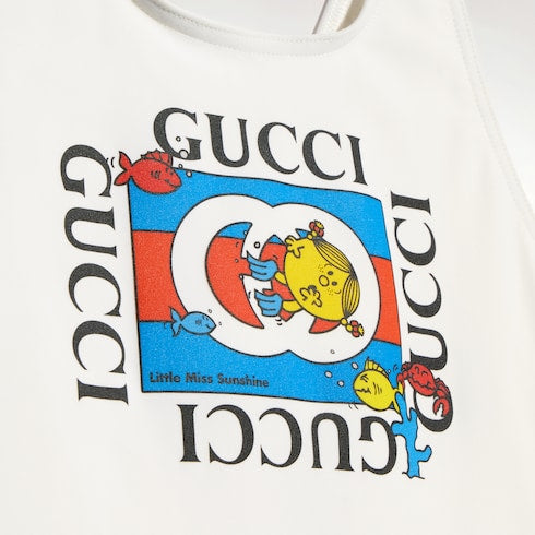 Children's jersey swimsuit with print