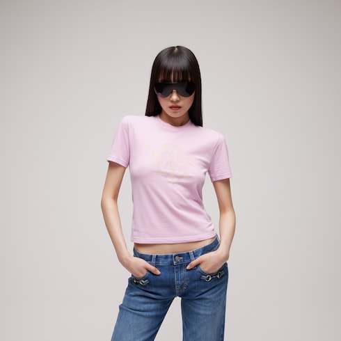 Cotton jersey T-shirt with Gucci crest