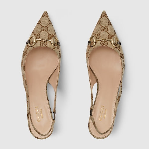 Women's slingback pump with Horsebit