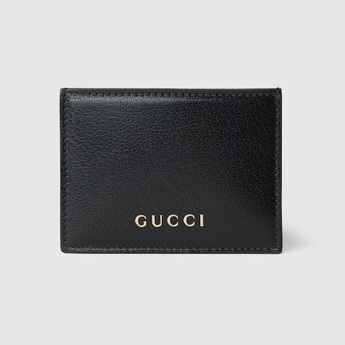 Card case with Gucci lettering