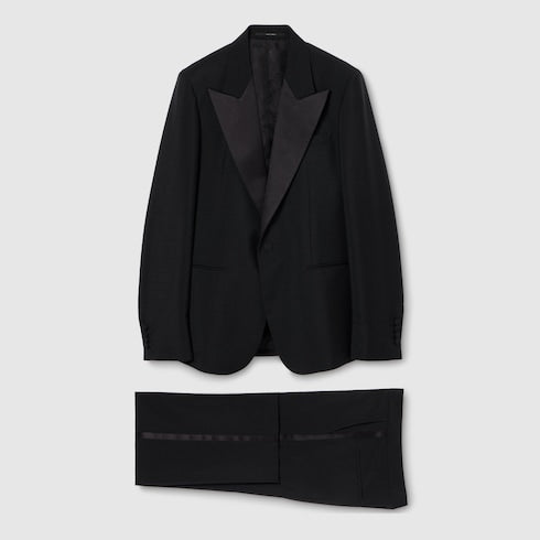 Light wool mohair canvas suit