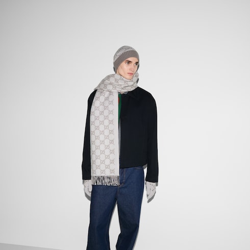 GG cashmere jacquard hat