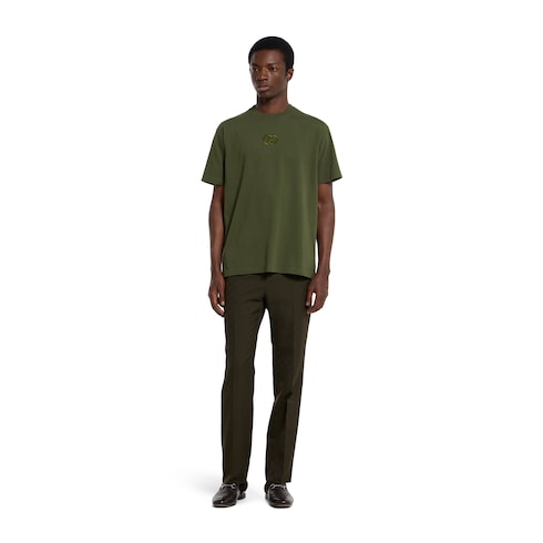 Cotton jersey T-shirt with embroidery