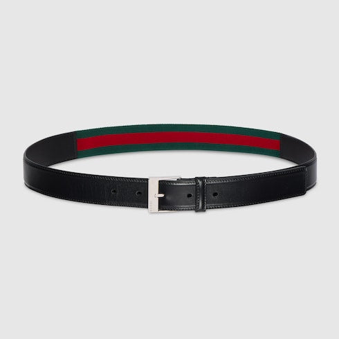 Belt with squared buckle