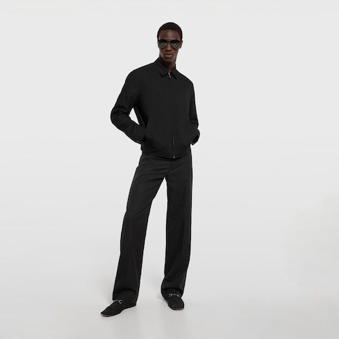 GG wool zip jacket