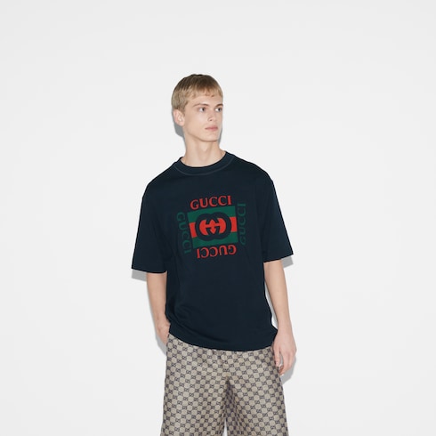 Printed cotton jersey T-shirt