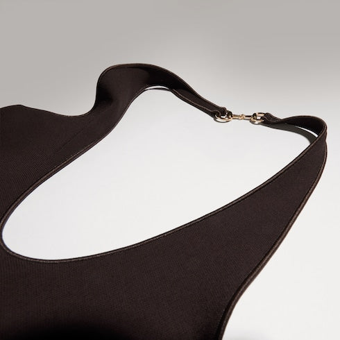 Viscose crêpe jersey dress with Horsebit