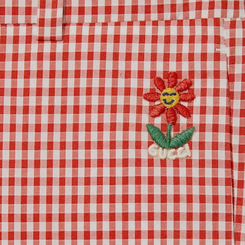 Children's gingham cotton shorts
