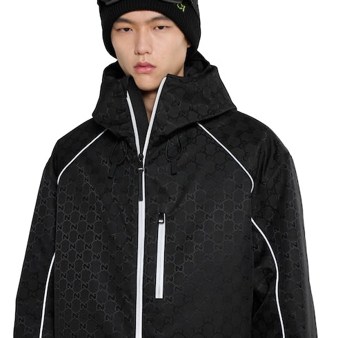 GG technical fabric jacquard jacket