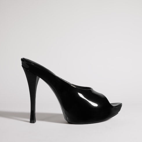 Women's stiletto platform slide