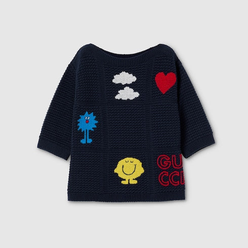 Children's cotton crochet sweater