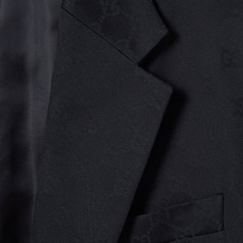 GG cotton gabardine jacquard jacket