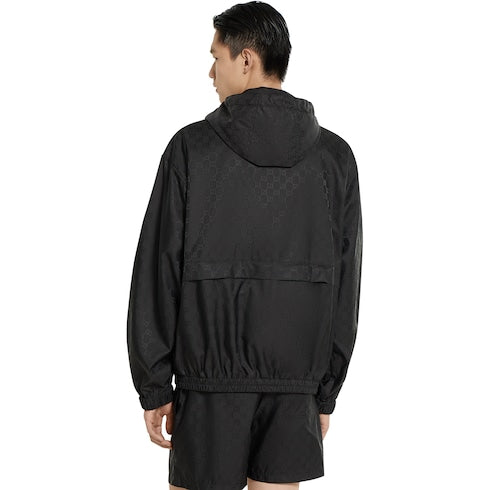 GG nylon jacquard zip jacket
