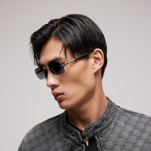Rectangular-frame sunglasses